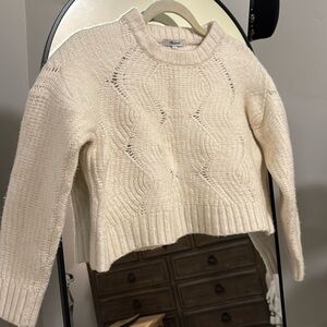 Cream Wool MADEWELL cropped sweater XS women’s (could for junior)